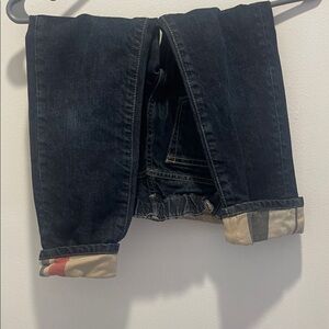 Burberry Dark Blue Denim with Tan Label